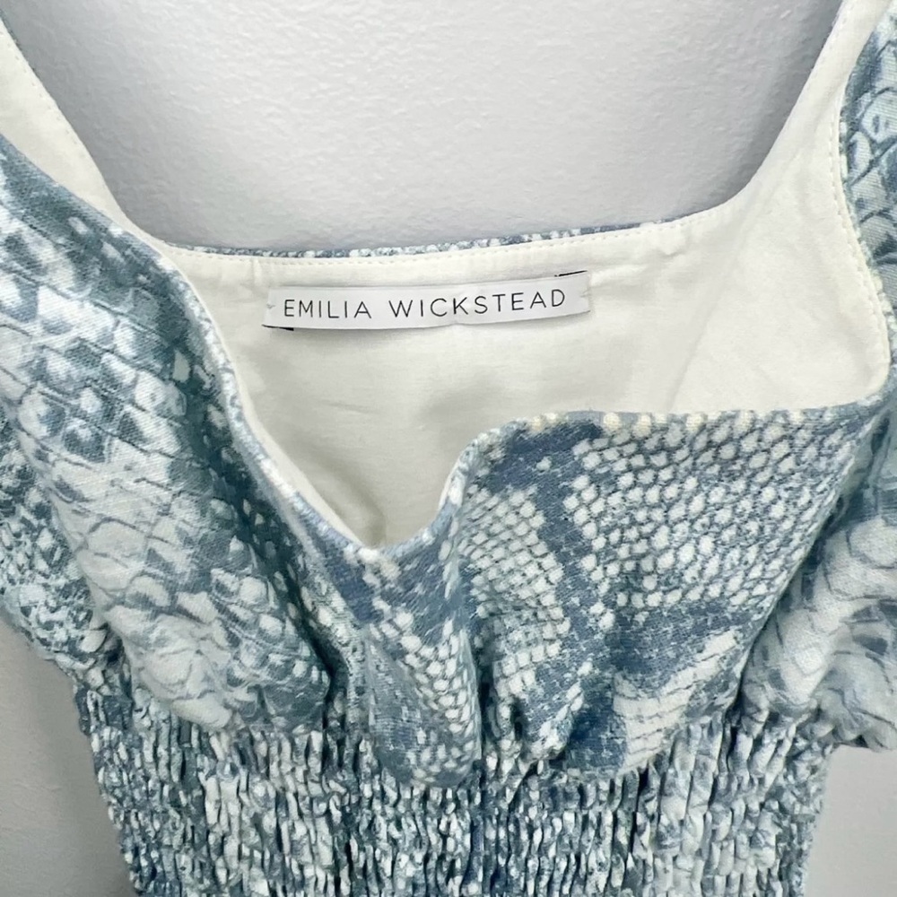 Emilia Wickstead Size US 2 • Blue Python Print Li… - image 5
